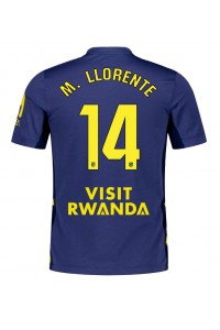 Atletico Madrid Marcos Llorente #14 Jalkapallovaatteet Vieraspaita 2025-26 Lyhythihainen